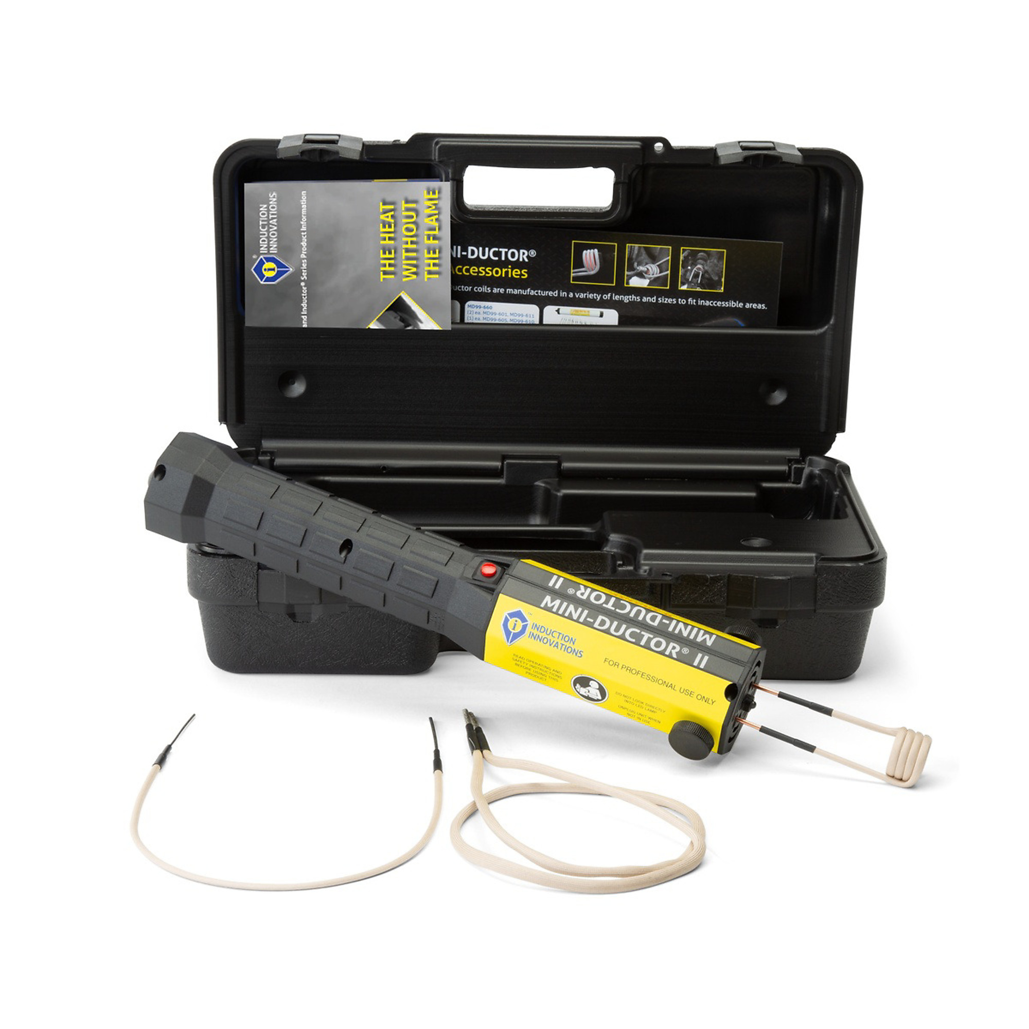 Induction Innovations Mini-Ductor II Handheld Induction Heater — Includes 7/8in. Pre-Formed Coil, 23in. U-Form Coil, 41in. Bearing Buddy Coil, Rugged Plastic Carrying Case, Model# IDIMD-700